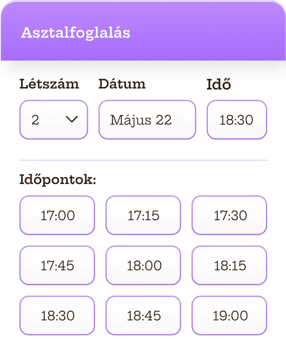 Asztalfoglalás